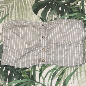 Abercrombie and Fitch Strapless Crop Top